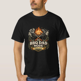 Funny BBQ Papa Modus T-Shirt voor Grill Meester Va