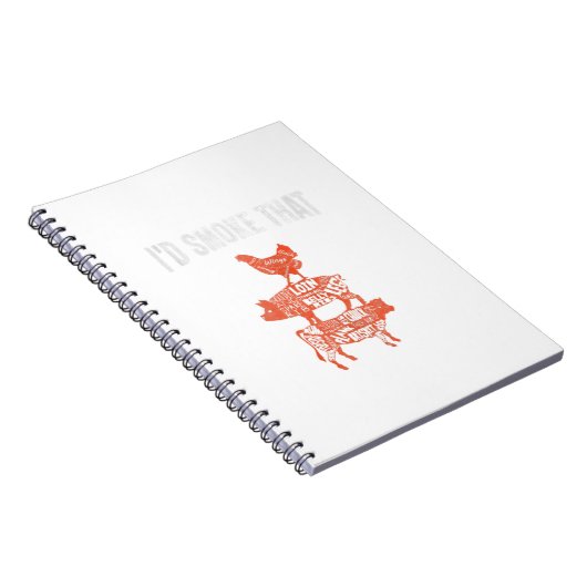 Funny Bbq Party Smoker Chef Costume dat ik zou rok Notitieboek (Rechterzijde)