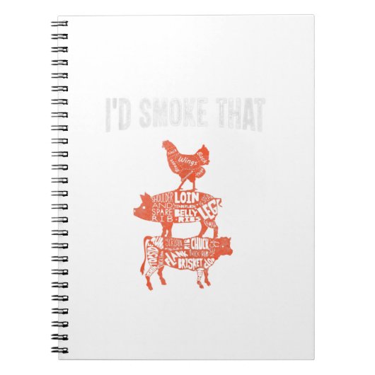 Funny Bbq Party Smoker Chef Costume dat ik zou rok Notitieboek (Voorkant)