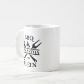 Funny BBQ Personalized Barbecue Queen Koffiemok (Voorkant links)