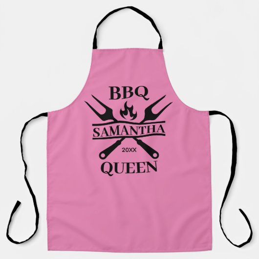 Funny BBQ Personalized Barbecue Queen Schort (Voorkant)