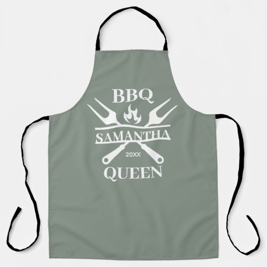 Funny BBQ Personalized Barbecue Queen Schort (Voorkant)