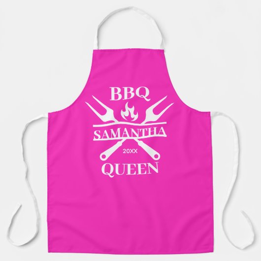 Funny BBQ Personalized Barbecue Queen Schort (Voorkant)
