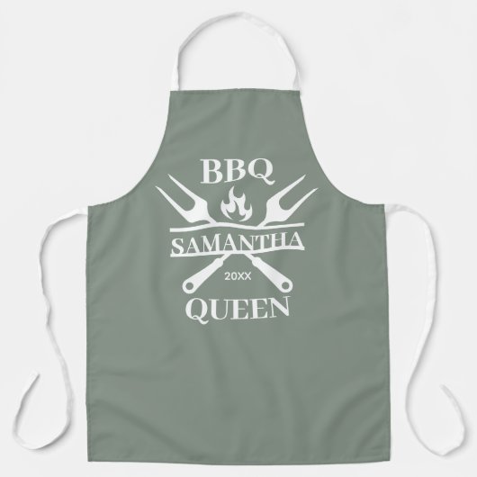 Funny BBQ Personalized Barbecue Queen Schort (Voorkant)