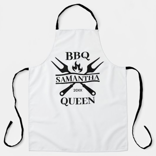 Funny BBQ Personalized Barbecue Queen Schort (Voorkant)