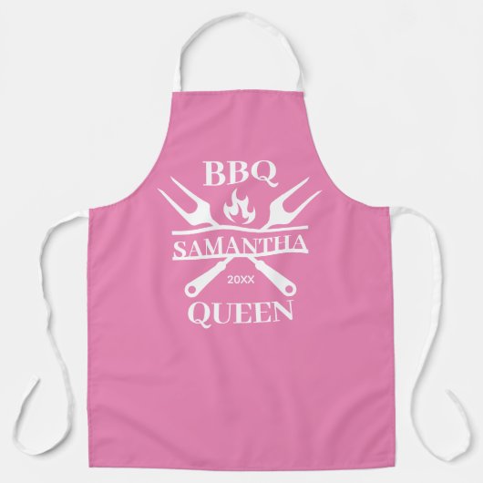 Funny BBQ Personalized Barbecue Queen Schort (Voorkant)