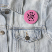 Funny BBQ Personalized Barbecue Queen Schort Cutti Ronde Button 5,7 Cm (In situ)