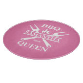 Funny BBQ Personalized Barbecue Queen Schort Cutti Snijplank (Hoek)