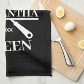 Funny BBQ Personalized Barbecue Queen Schort Cutti Theedoek (Quarter Fold)