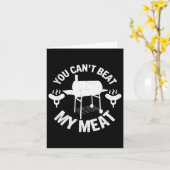 Funny Bbq Pit Reverse Flow Smoker Accessory Dad Gr Kaart (Gele Bloem)