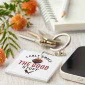 Funny BBQ Quote I Only Smoke The Good Stuff Sleutelhanger