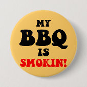 Funny bbq ronde button 7,6 cm (Voorkant)