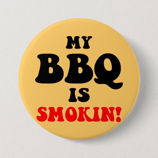 Funny bbq ronde button 7,6 cm (Voorkant)
