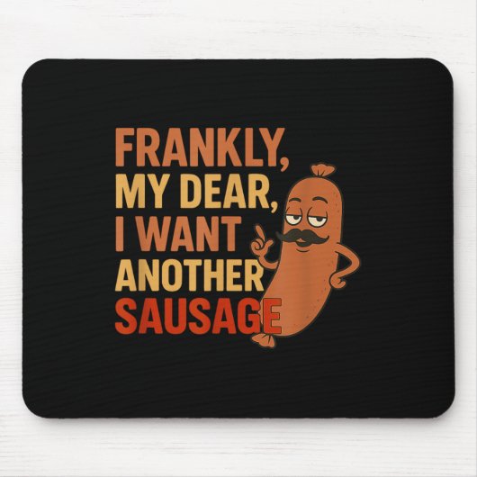 Funny Bbq Sausage Quote For Cookout Grill Dad Uncl Muismat (Voorkant)