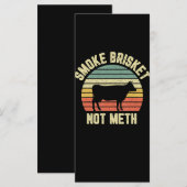 Funny Bbq Smoke Brisket Not Novelty Grilling Menu (Voorkant / Achterkant)