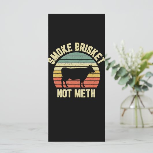 Funny Bbq Smoke Brisket Not Novelty Grilling Menu (Staand voorkant)