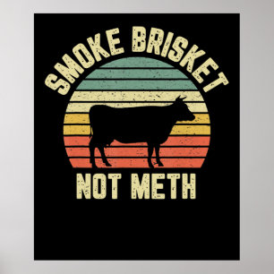 Funny Bbq Smoke Brisket Not Novelty Grilling Poster