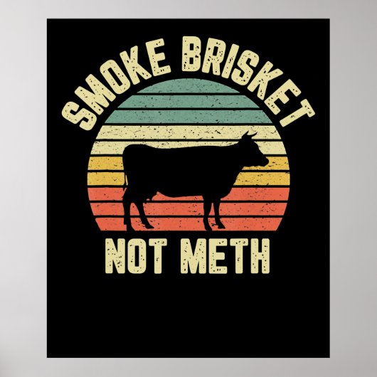 Funny Bbq Smoke Brisket Not Novelty Grilling Poster (Voorkant)