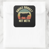 Funny Bbq Smoke Brisket Not Novelty Grilling Vierkante Sticker (Tas)