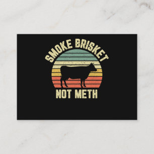 Funny Bbq Smoke Brisket Not Novelty Grilling Visitekaartje