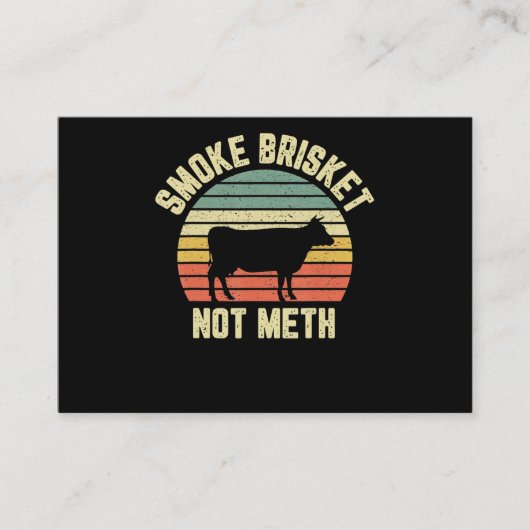 Funny Bbq Smoke Brisket Not Novelty Grilling Visitekaartje (Voorkant)