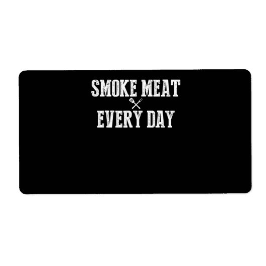 Funny Bbq Smoker Accessory Pitmaster Dad Grilling Etiket (Voorkant)