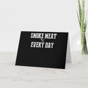 Funny Bbq Smoker Accessory Pitmaster Dad Grilling Feestdagen Kaart