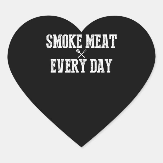 Funny Bbq Smoker Accessory Pitmaster Dad Grilling Hart Sticker (Voorkant)