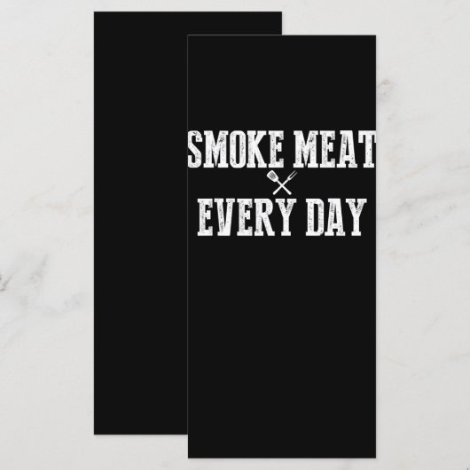 Funny Bbq Smoker Accessory Pitmaster Dad Grilling Menu (Voorkant / Achterkant)