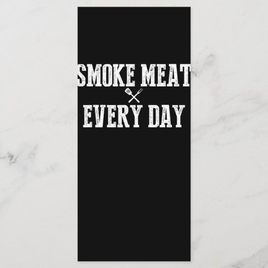 Funny Bbq Smoker Accessory Pitmaster Dad Grilling Menu (Voorkant)