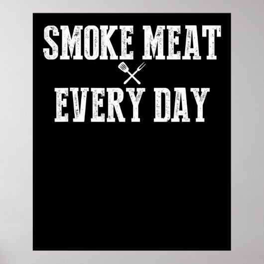 Funny Bbq Smoker Accessory Pitmaster Dad Grilling Poster (Voorkant)