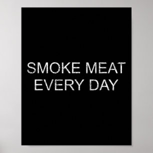 Funny Bbq Smoker Accessory Pitmaster Dad Grilling Poster