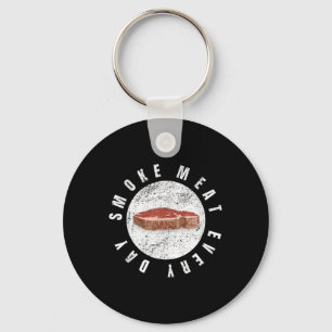 Funny Bbq Smoker Accessory Pitmaster Dad Grilling Sleutelhanger