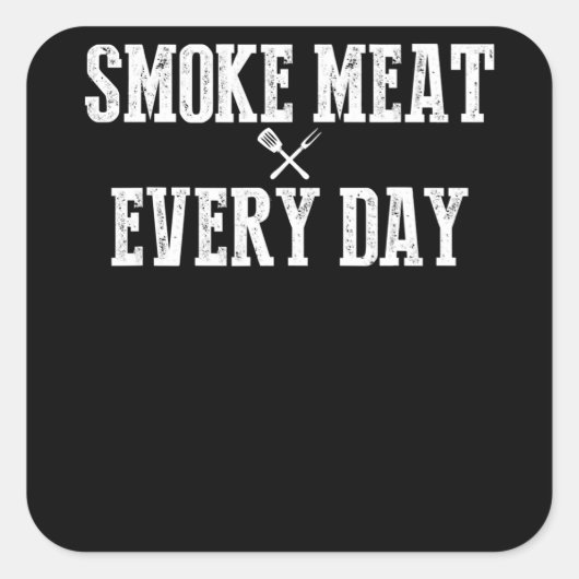 Funny Bbq Smoker Accessory Pitmaster Dad Grilling Vierkante Sticker (Voorkant)