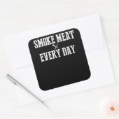Funny Bbq Smoker Accessory Pitmaster Dad Grilling Vierkante Sticker (Envelop)