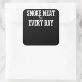 Funny Bbq Smoker Accessory Pitmaster Dad Grilling Vierkante Sticker (Tas)