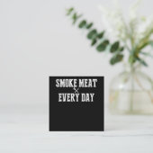 Funny Bbq Smoker Accessory Pitmaster Dad Grilling Vierkante Visitekaartje (Staand voorkant)