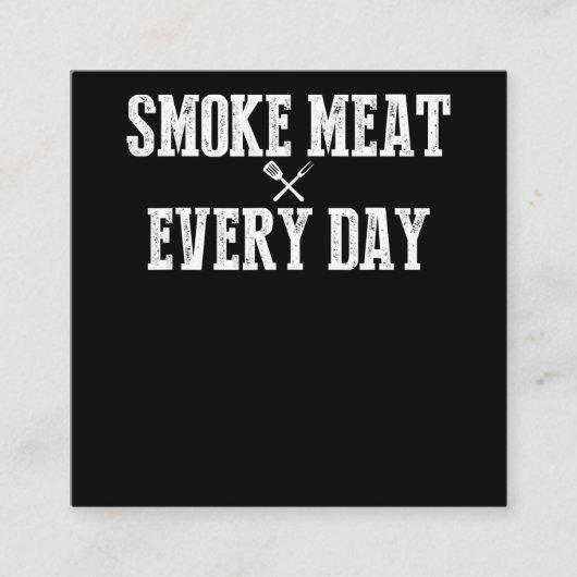 Funny Bbq Smoker Accessory Pitmaster Dad Grilling Vierkante Visitekaartje (Voorkant)