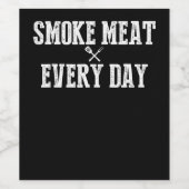 Funny Bbq Smoker Accessory Pitmaster Dad Grilling Wijn Etiket (Enkel label)