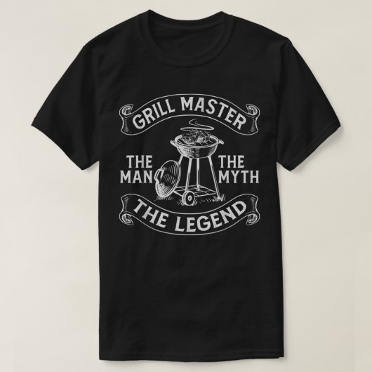 Funny BBQ Smoker Grill Master the Man the Myth Leg T-shirt (Design voorkant)