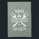 Funny BBQ Specialized Barbecue Queen Kitchen Theedoek<br><div class="desc">Funny BBQ Grill Master Personalized Barbecue Best</div>