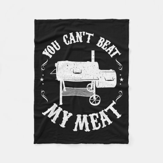 Funny Bbq T Reverse Flow Smoker Accessory Dad Gril Fleece Deken (Voorkant)