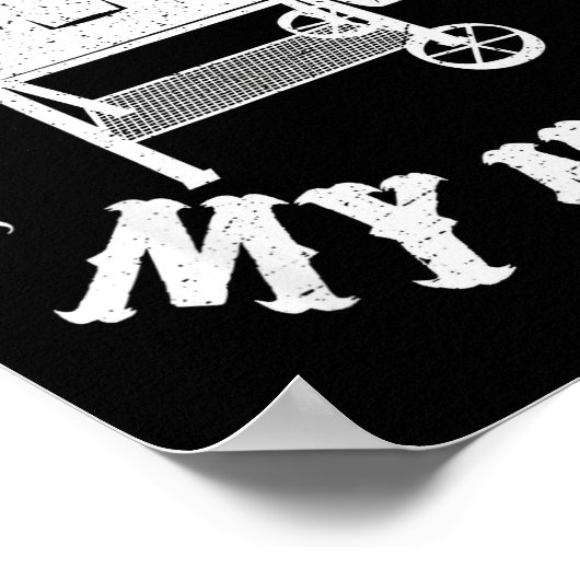 Funny Bbq T Reverse Flow Smoker Accessory Dad Gril Poster (Hoek)