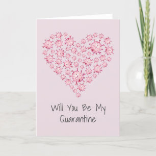 Funny be My Quarantine Heart Valentijn Feestdagen Kaart