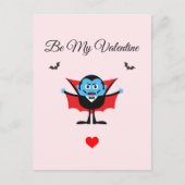 Funny Be My Valentijn Cartoon Vampire Bat Briefkaart (Voorkant)