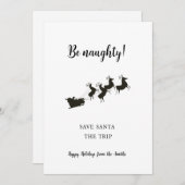 Funny be naughed Santa Kerstmis (Voorkant / Achterkant)