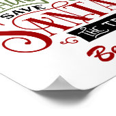 Funny Be Naughty Save Santa The Trip Christmas  Poster (Hoek)