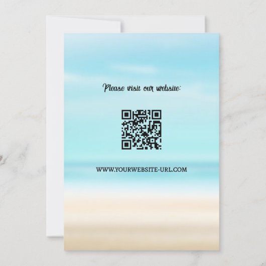 Funny Beach Bottle Wedding Save the Date Card (Achterkant)