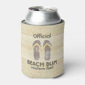 Funny Beach Bum Teenslippers Retro  Blikjeskoeler (Blikje Voorkant)