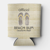 Funny Beach Bum Teenslippers Retro  Blikjeskoeler (Voorkant)